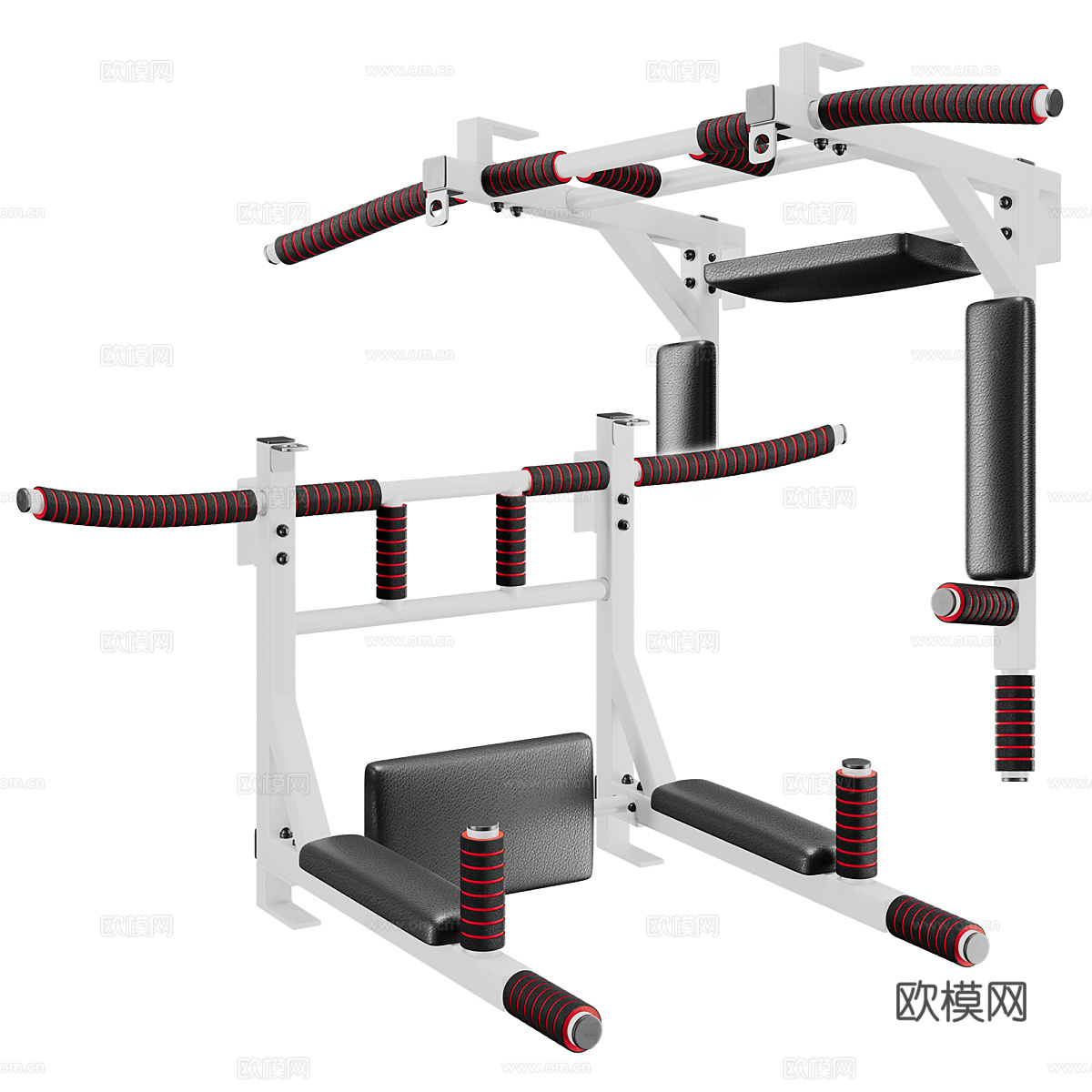 现代健身器材3d模型