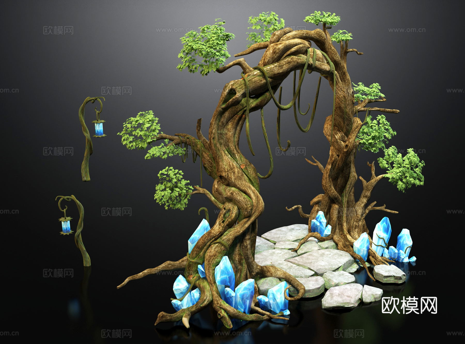 植物拱门3d模型