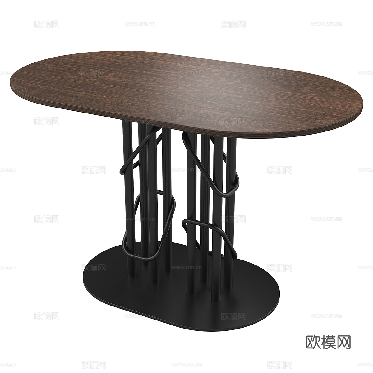 中古端景台 实木端景台 铁艺端景台 木餐椅 木洽谈椅su模型