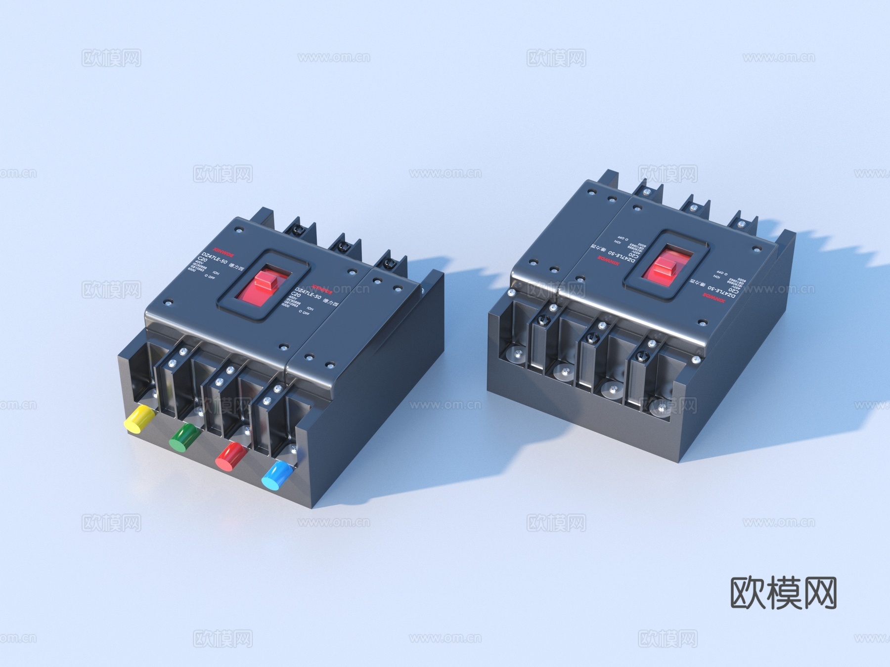 断路器 漏电保护开关 空气开关3d模型