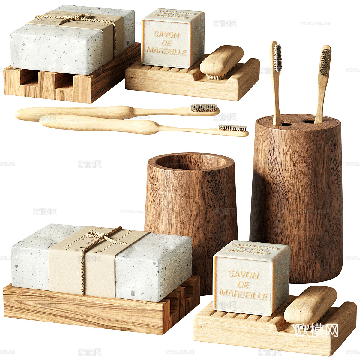 中古风侘寂 洗涤用品3d模型