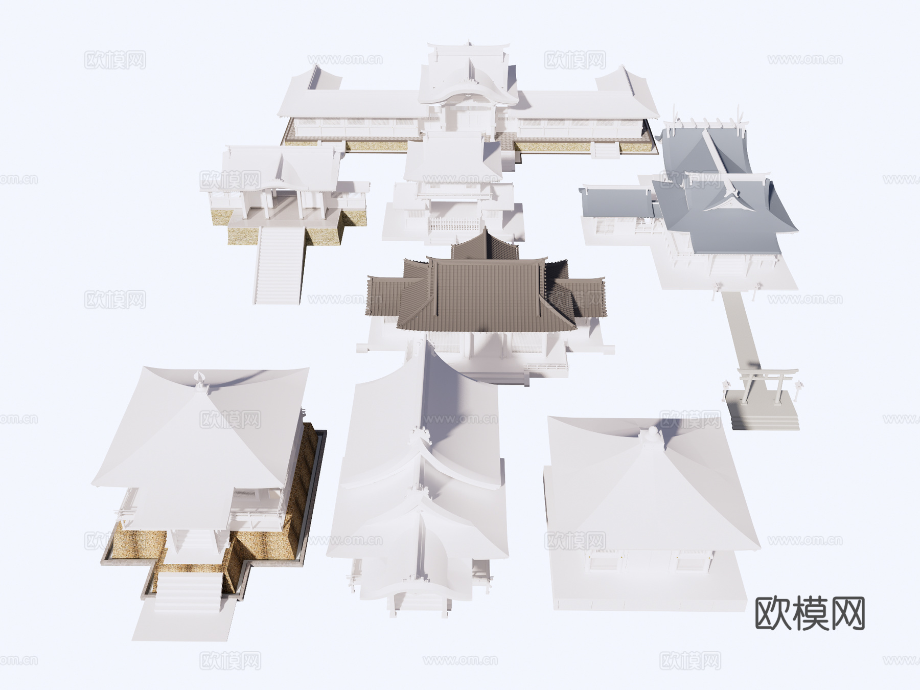 中式 日式 古建su模型
