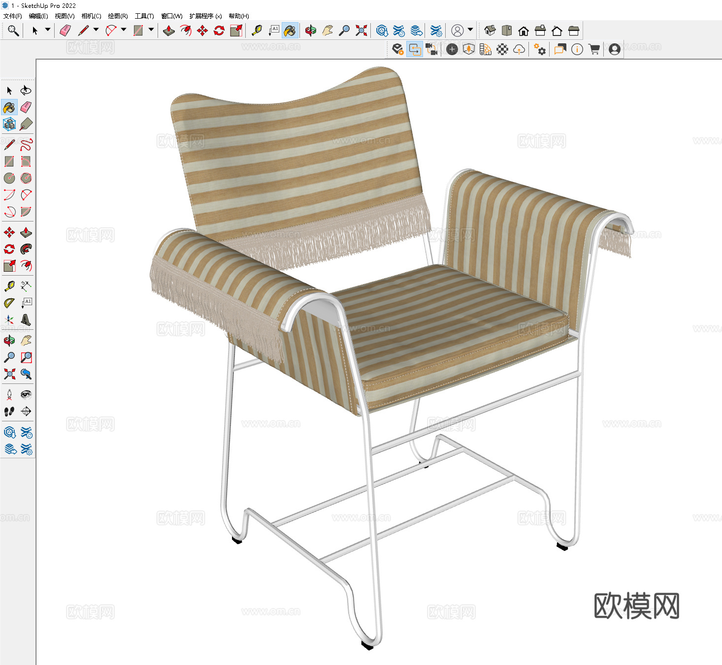 简约餐椅 简约单椅 简约休闲椅 简约书椅 布艺书椅 布艺休闲su模型