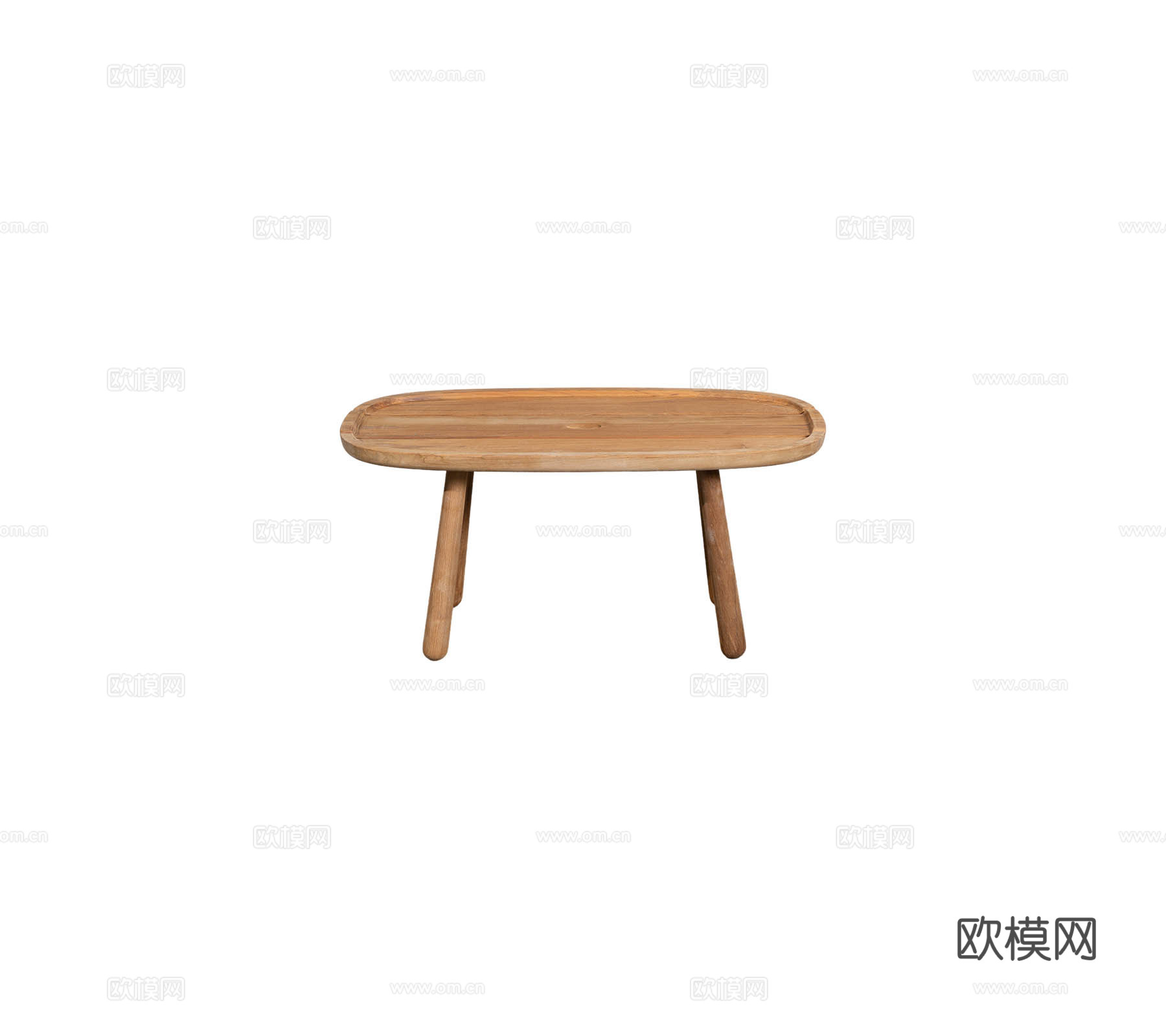 现代户外庭院花园 露台茶几 边几 柚木几 柚木凳组合3d模型