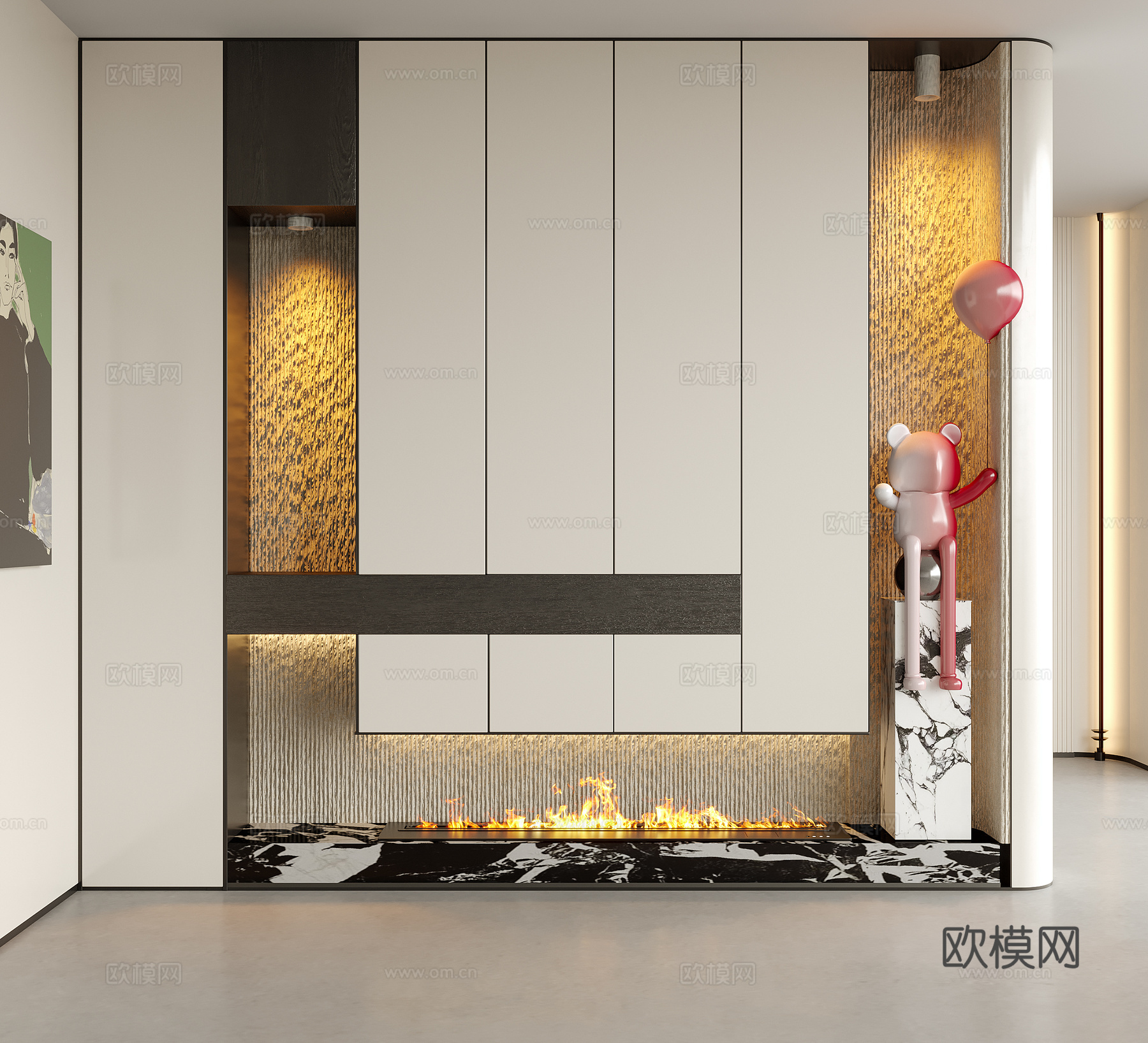 现代装饰玄关 雕塑摆件3d模型