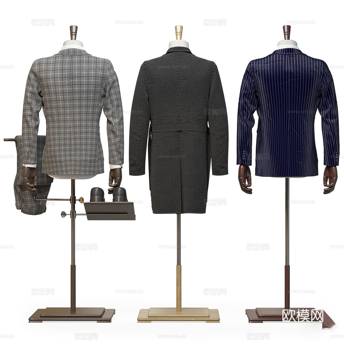 新中式 男士服饰模特3d模型下载（渲染图2）