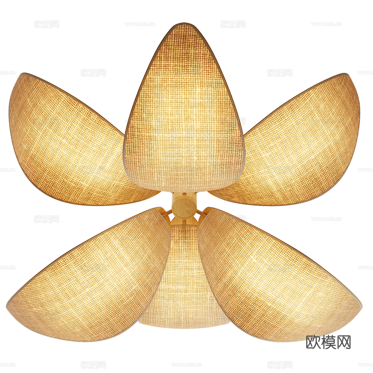 新中式 LYS （Forestier） 藤编吊灯3d模型