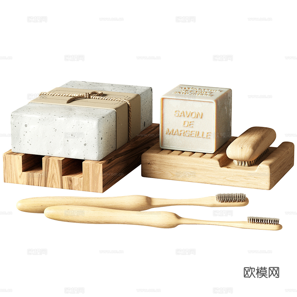 中古风侘寂 洗涤用品3d模型