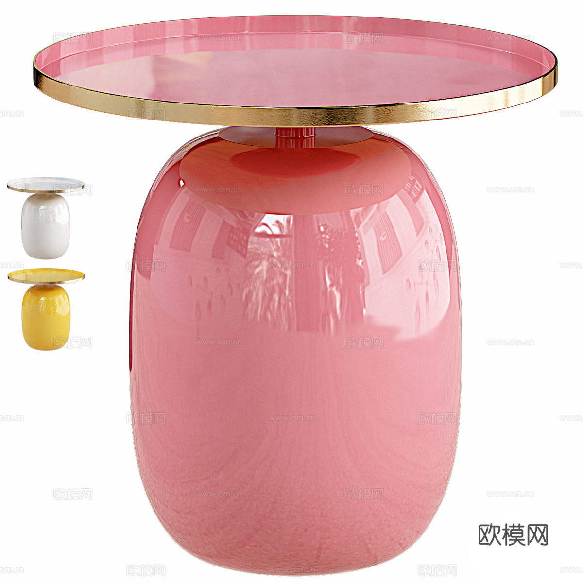 现代意式 Berenika 蘑菇边桌3d模型