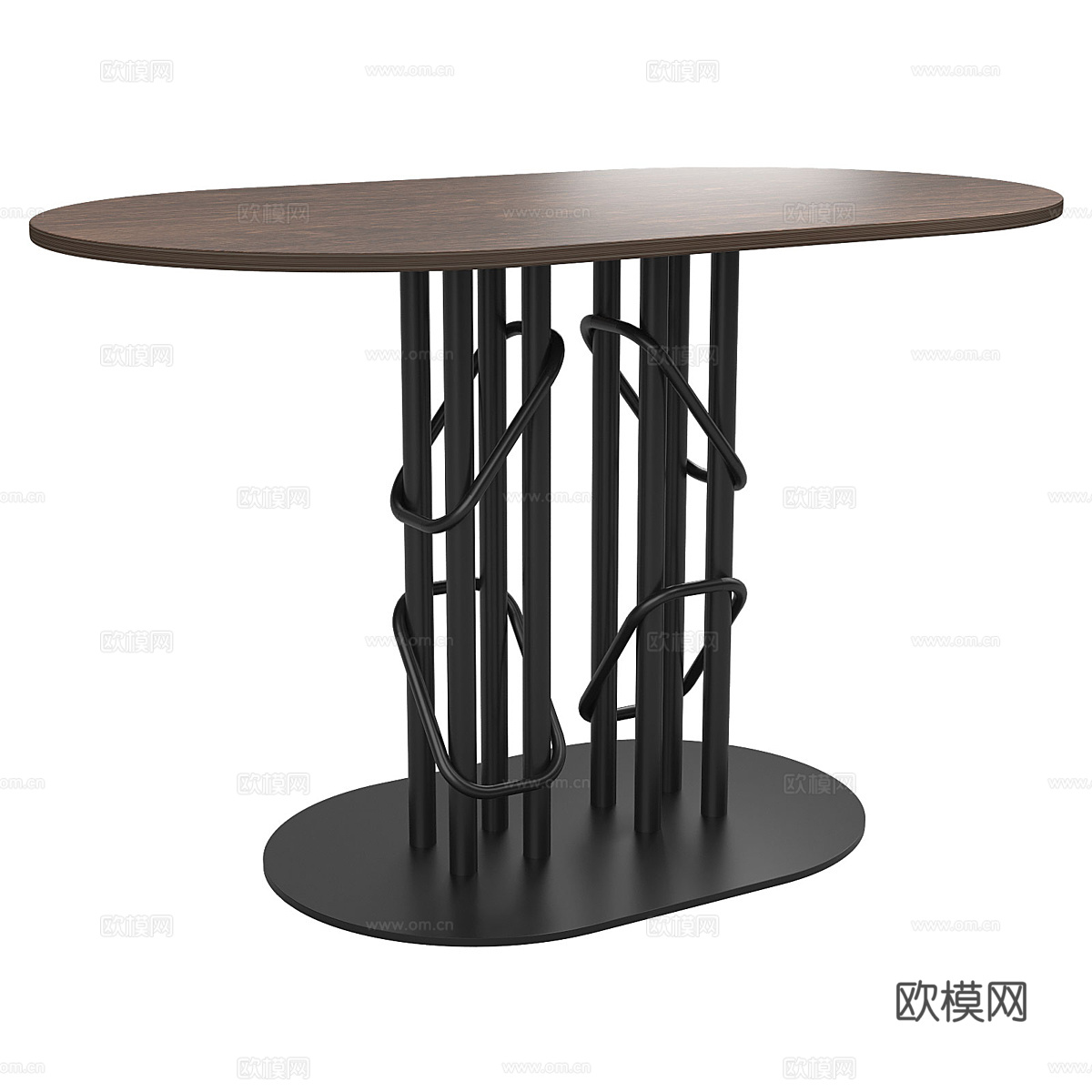 中古端景台 实木端景台 铁艺端景台 木餐椅 木洽谈椅su模型