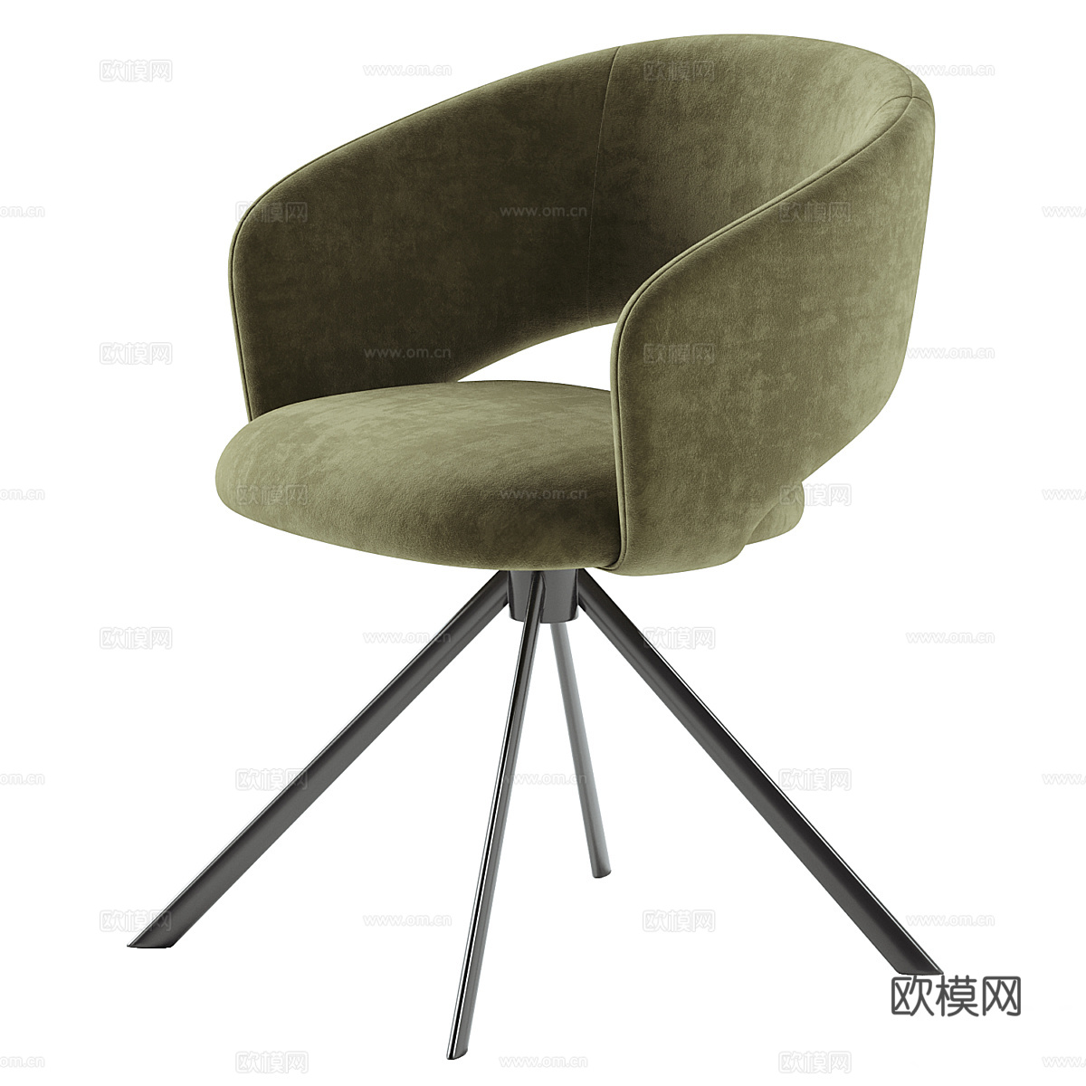 现代意式 ACE 办公椅3d模型下载（渲染图2）