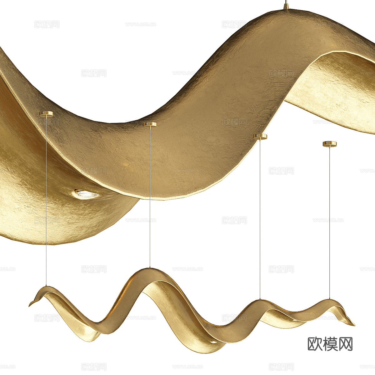 新中式轻奢 AURA 吊灯3d模型