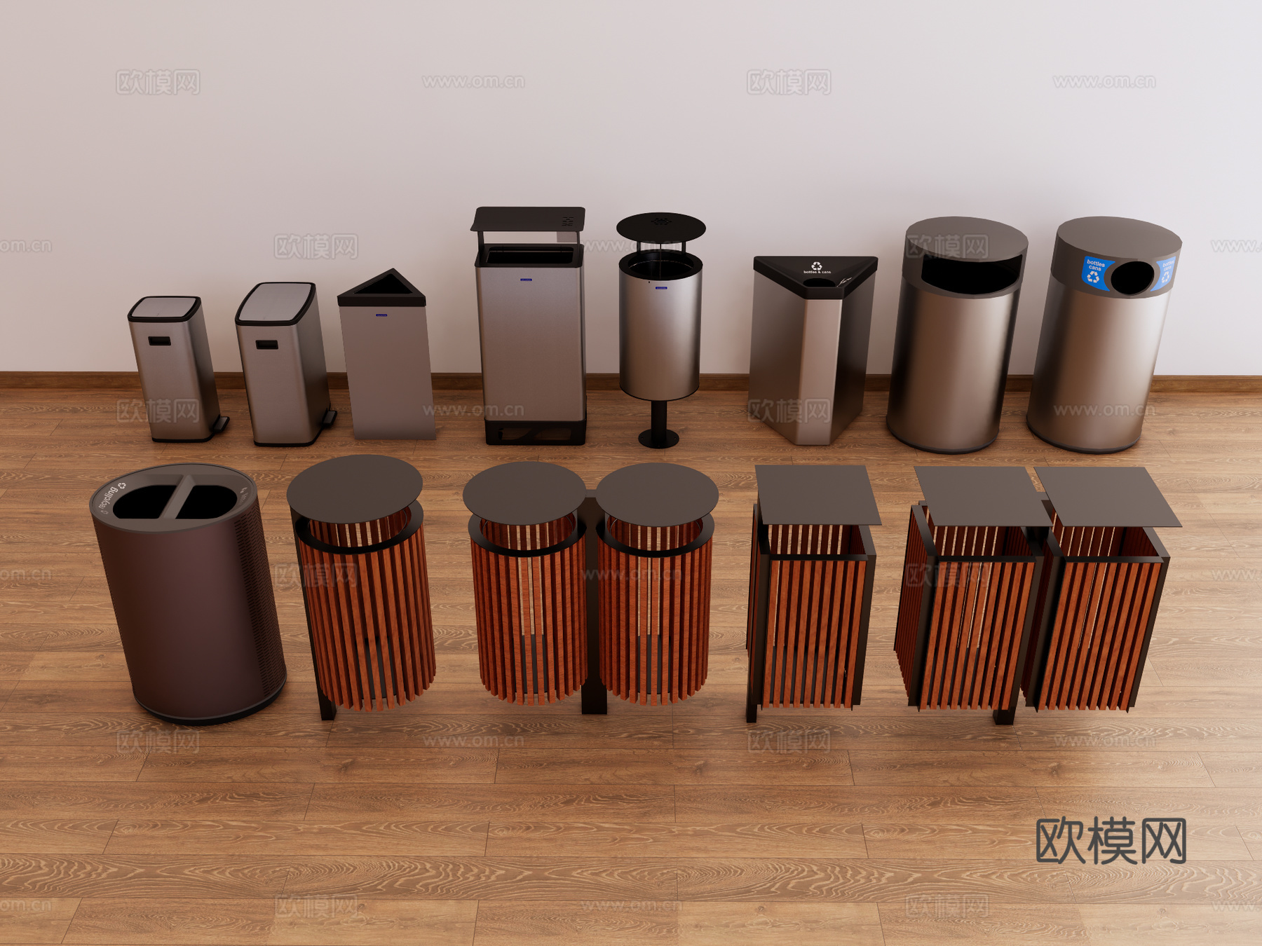 垃圾桶 市政垃圾桶 公园垃圾桶su模型