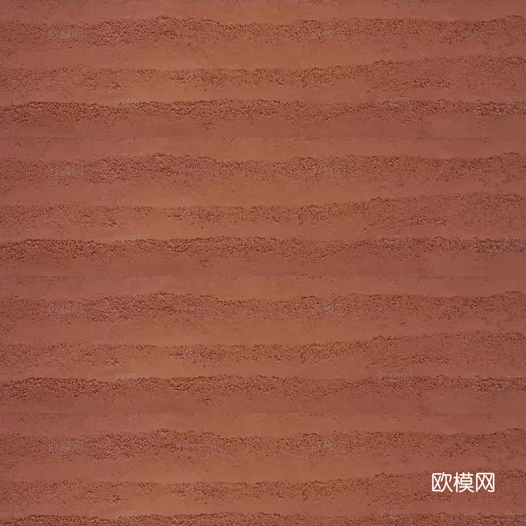 深红色夯土墙