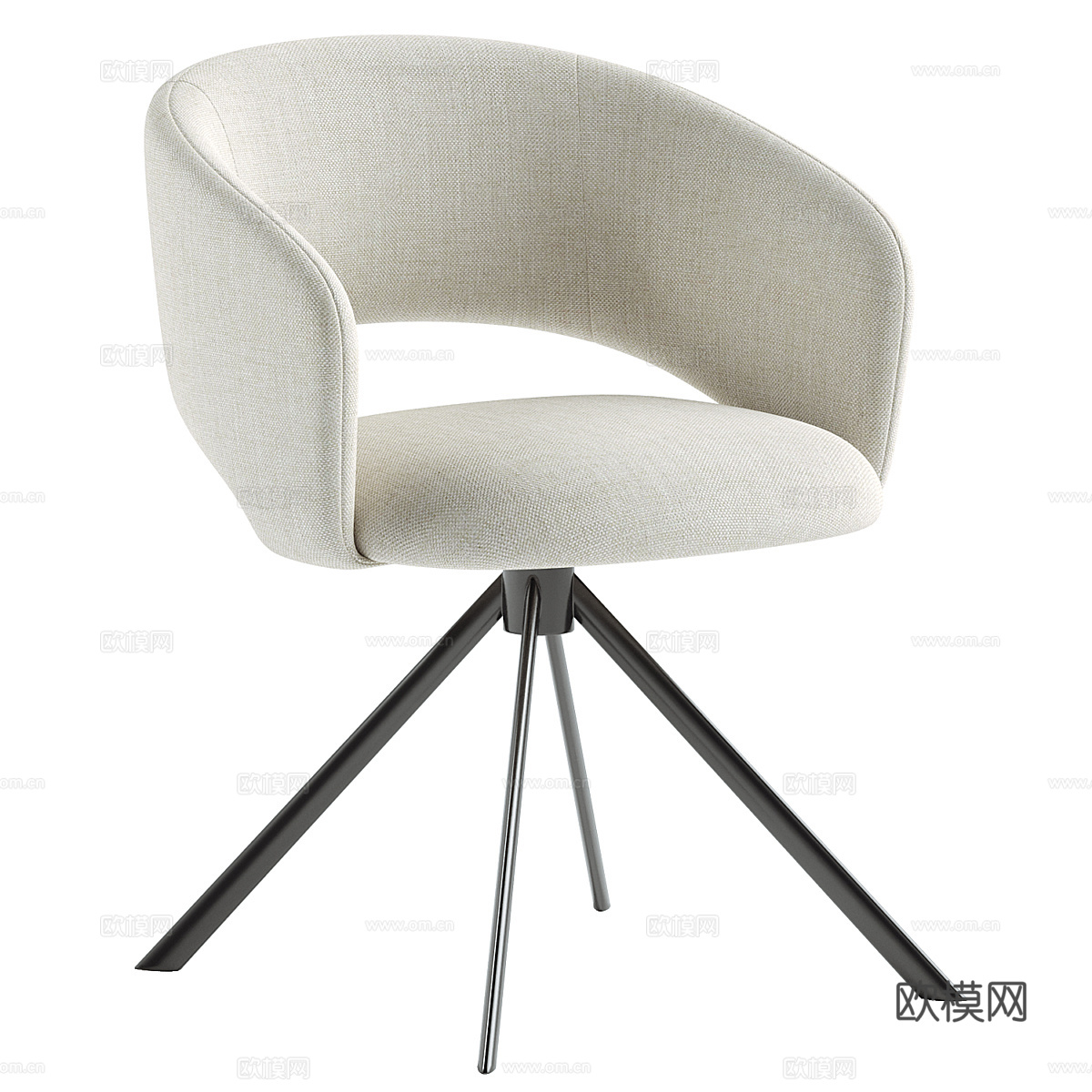 现代意式 ACE 办公椅3d模型下载（渲染图3）