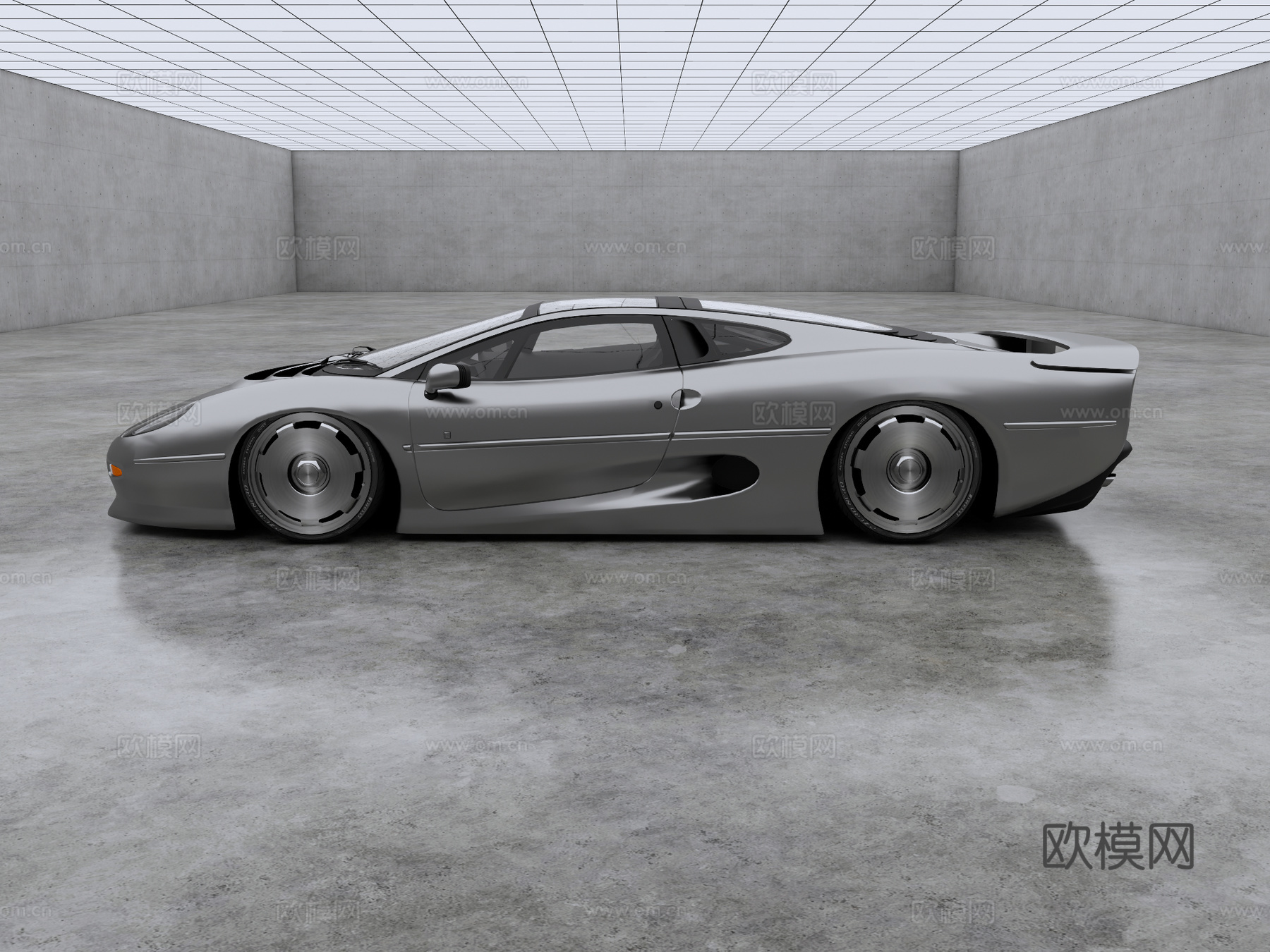 捷豹 XJ220 超跑 超豪华车su模型