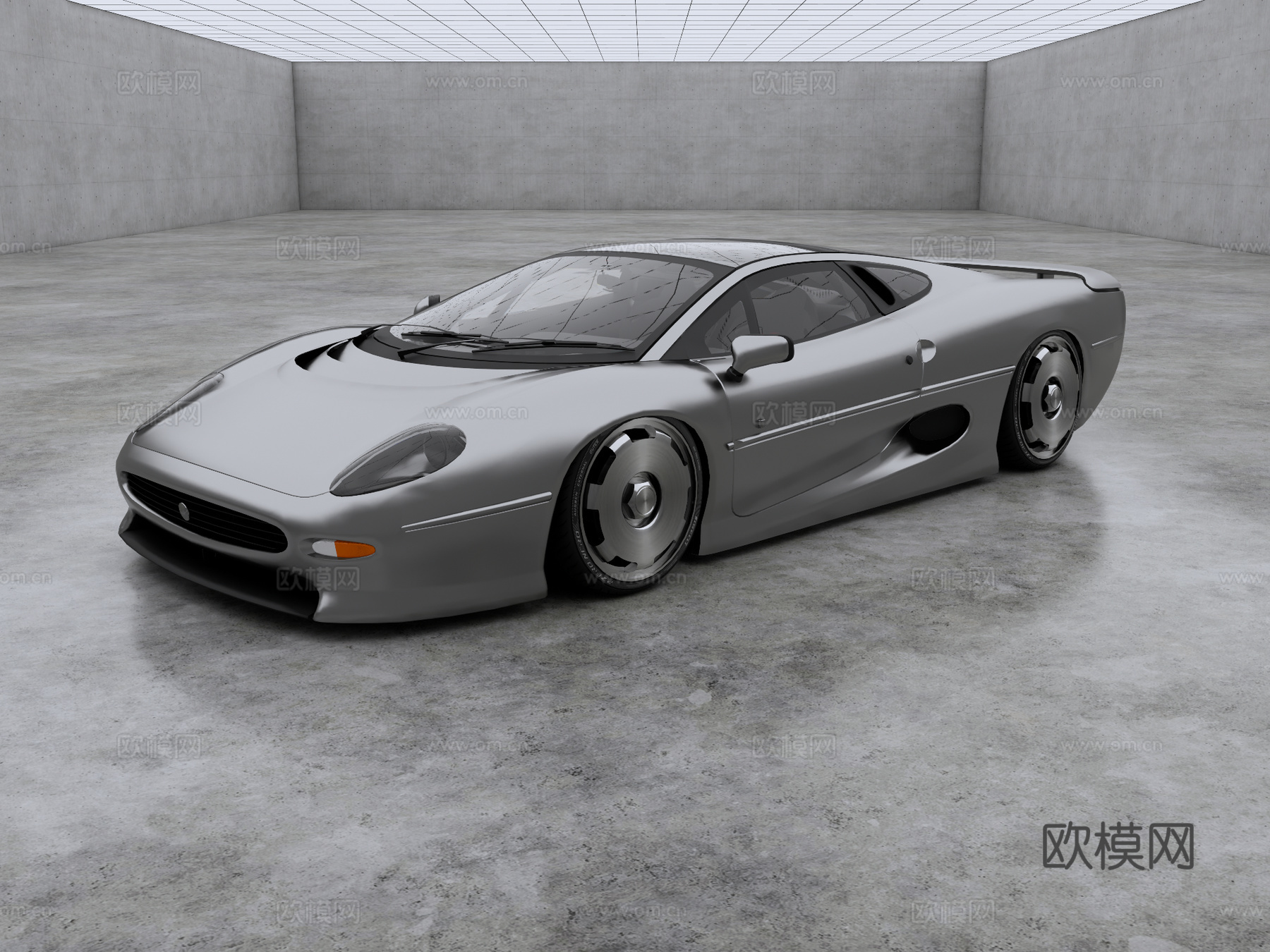 捷豹 XJ220 超跑 超豪华车su模型