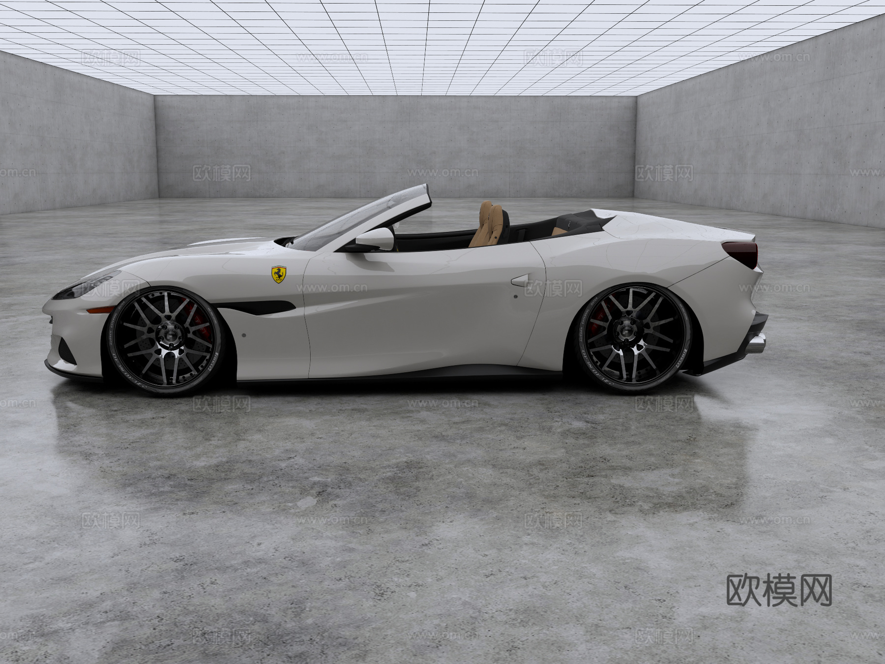 法拉利 Portofino 超跑 超豪华车 敞篷车su模型