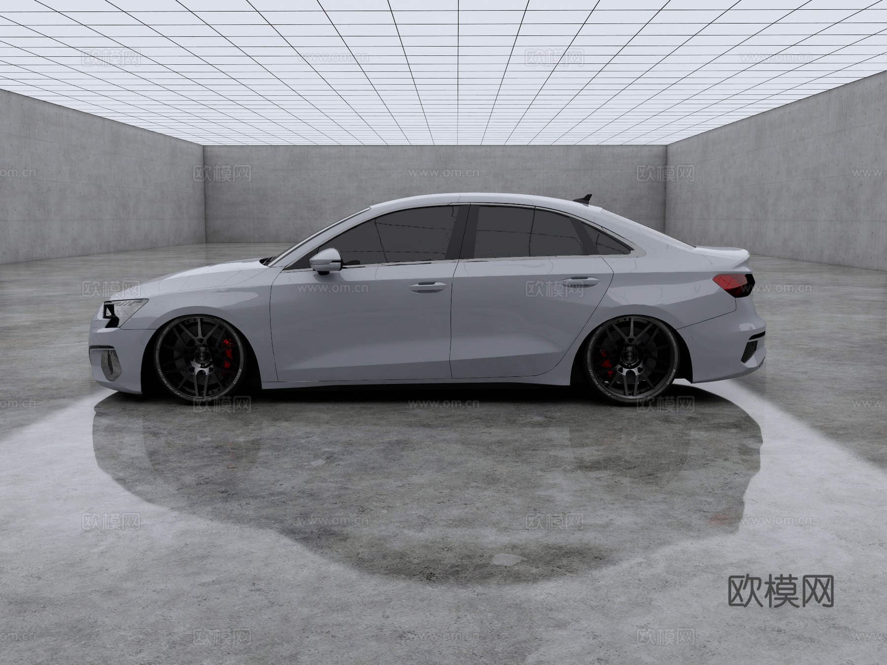 奥迪 A3 35 TFSI 汽车 轿车 家用车 街车su模型