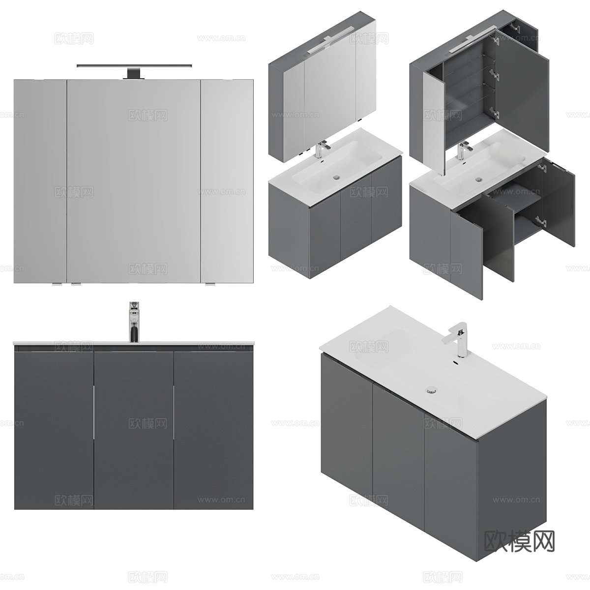 现代浴室柜3d模型