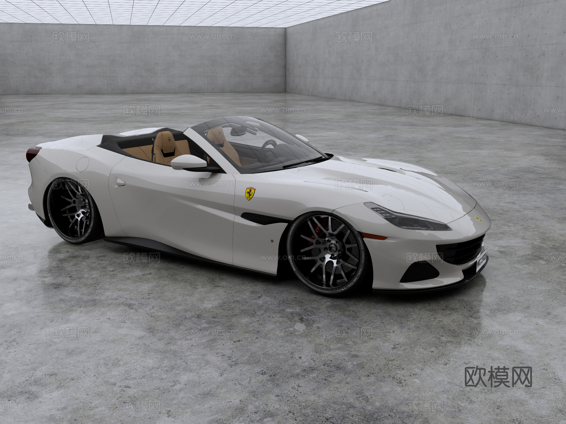 法拉利 Portofino 超跑 超豪华车 敞篷车su模型