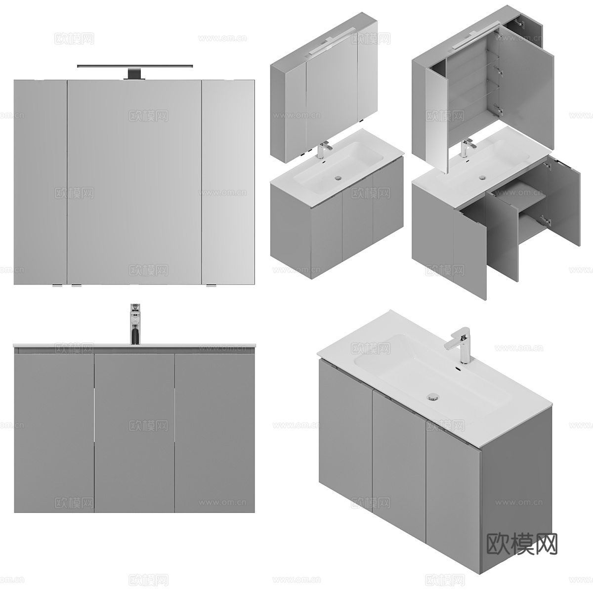 现代浴室柜3d模型