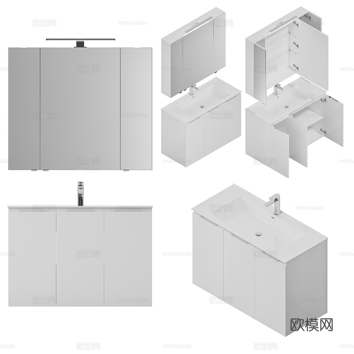 现代浴室柜3d模型