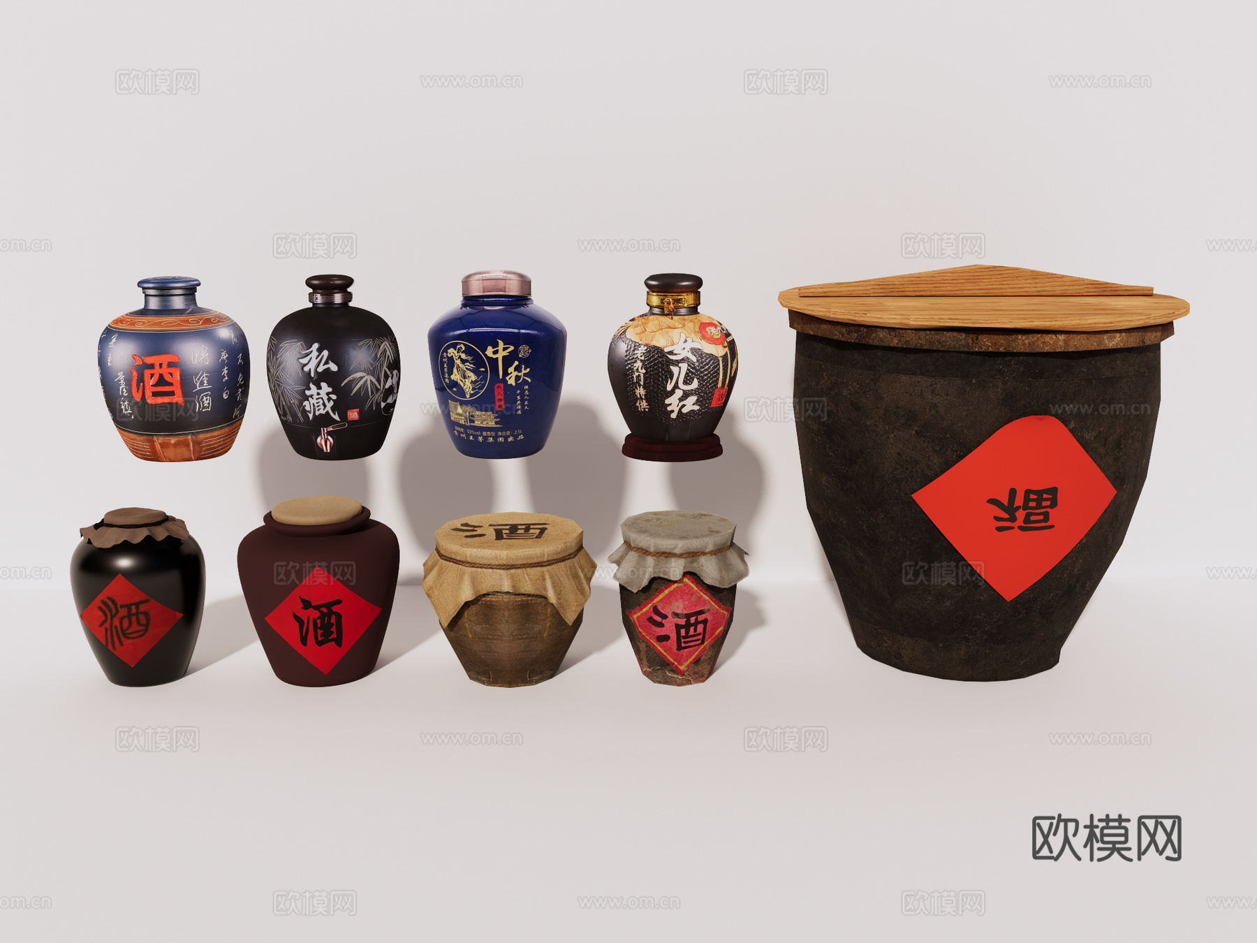酒 酒水 名酒 酒缸su模型下载（渲染图1）