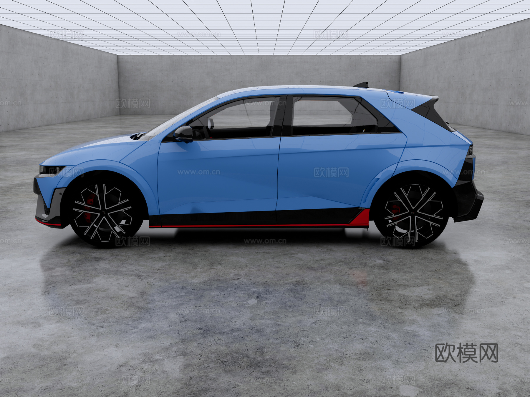 现代 IONIQ5 N 家用车 电动车 电车su模型