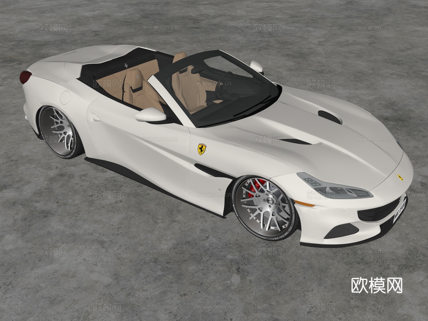法拉利 Portofino 超跑 超豪华车 敞篷车su模型