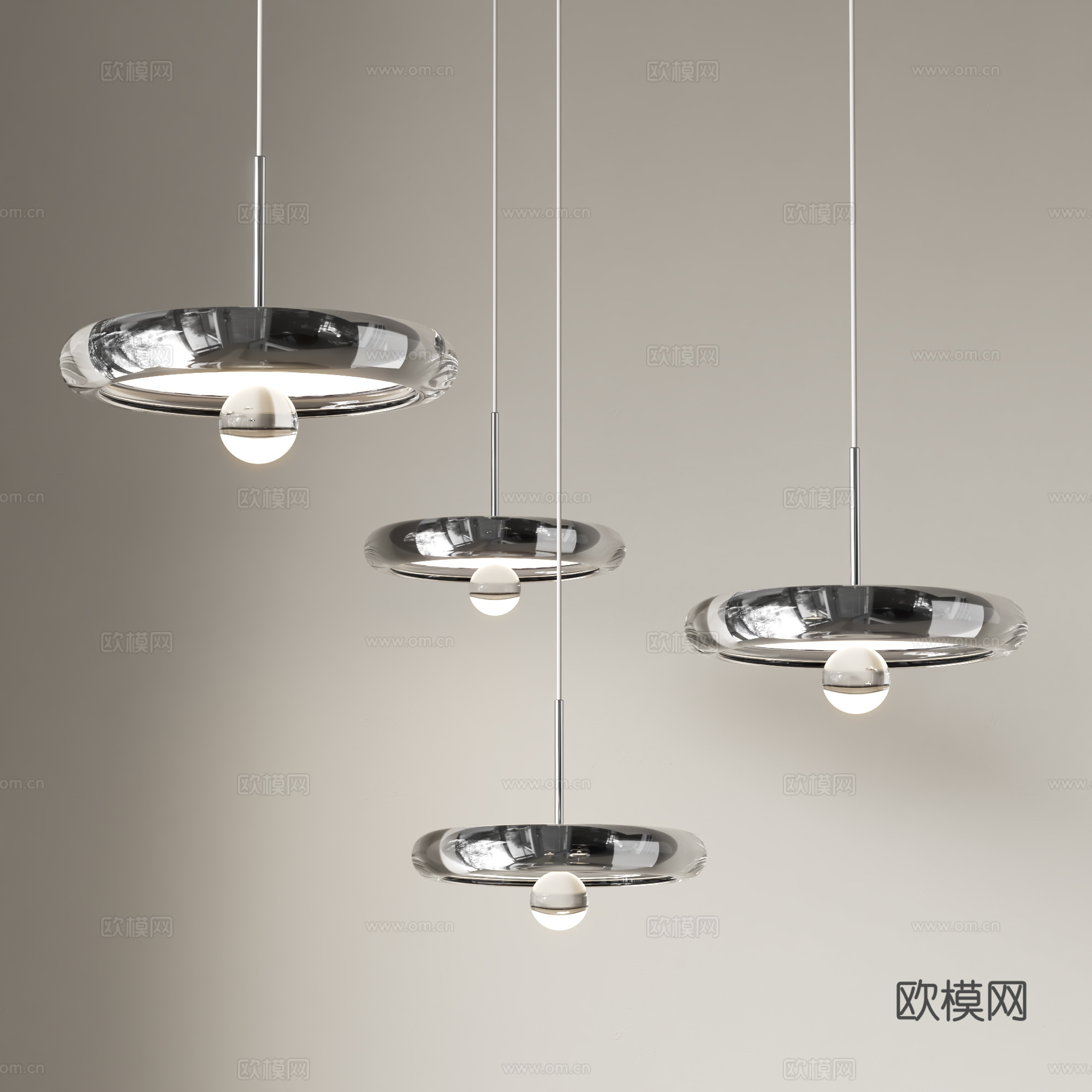 意式吊灯 轻奢吊灯 玻璃吊灯 餐厅吧台吊灯 床头吊灯su模型