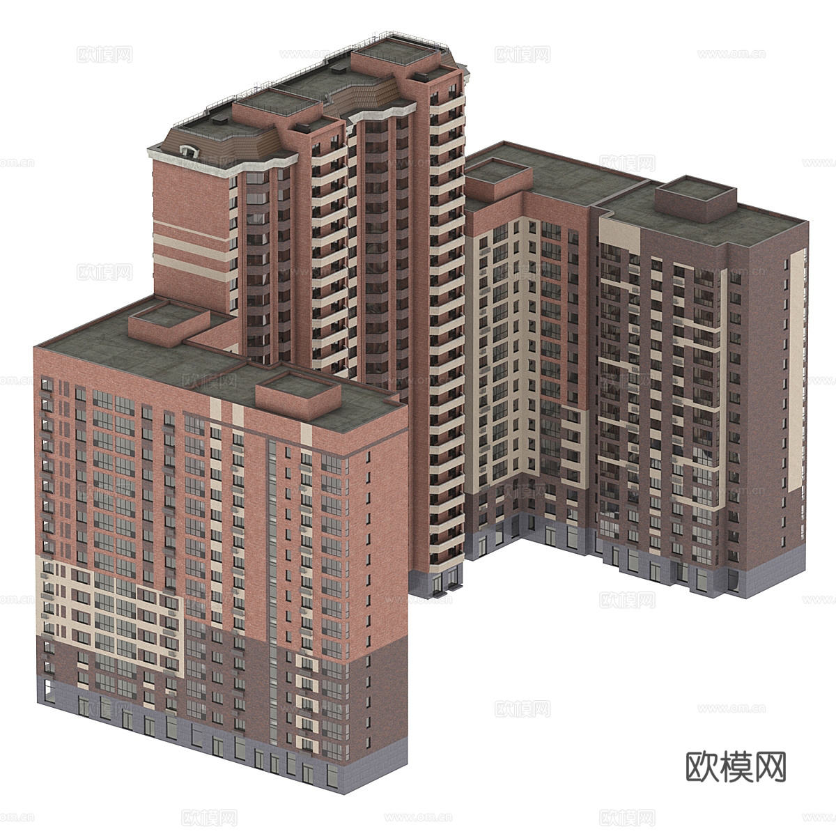 公寓住宅楼3d模型