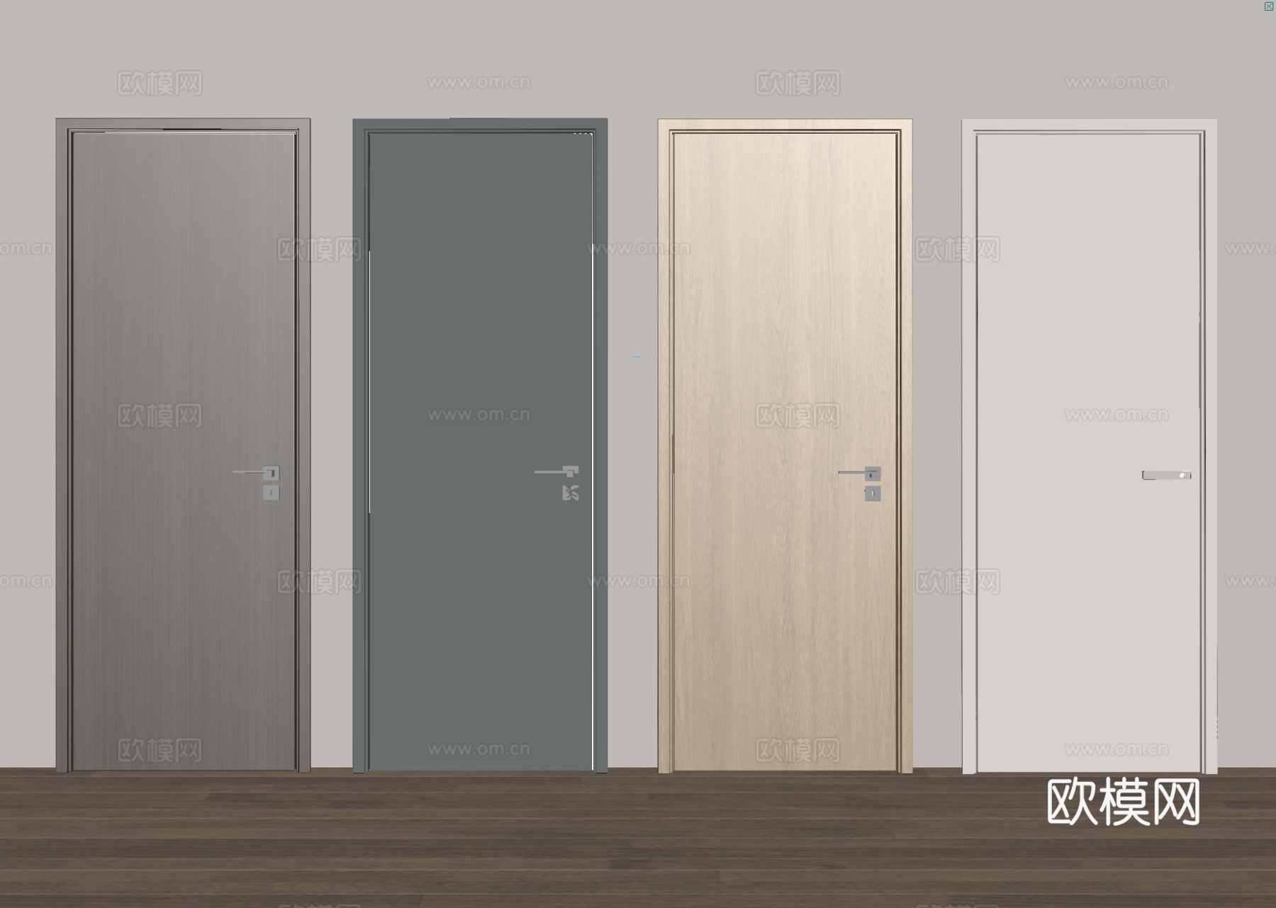 入户门 进户门 单开门 房门 卧室门su模型