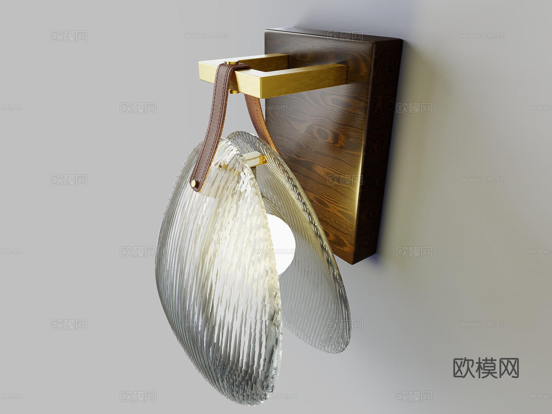 创意壁灯 玻璃壁灯 贝壳壁灯su模型