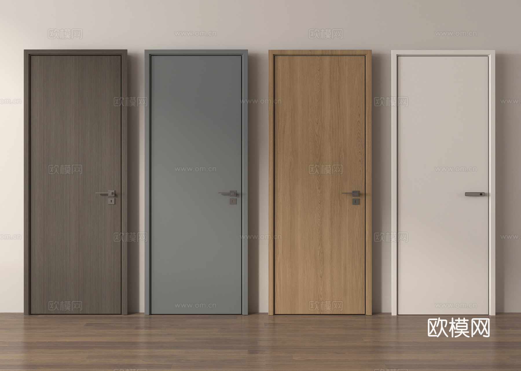 入户门 进户门 单开门 房门 卧室门su模型