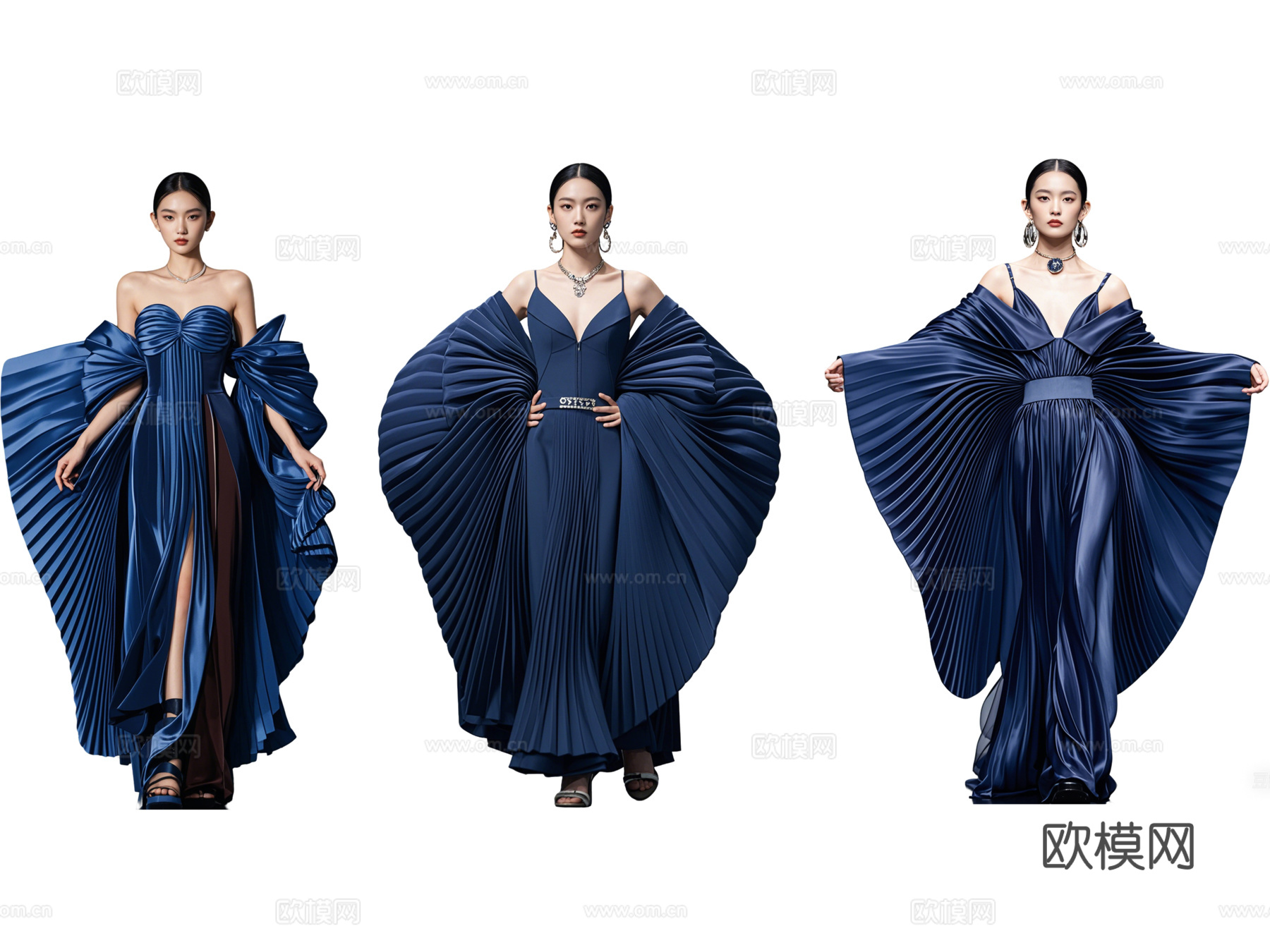PS免抠现代人物 T台走秀 时尚模特 晚礼服模特 女人