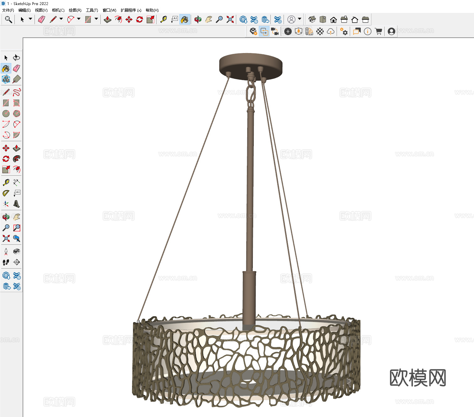 新中式吊灯 铁艺吊灯 艺术吊灯 餐厅吊灯 客厅吊灯 装饰吊灯su模型