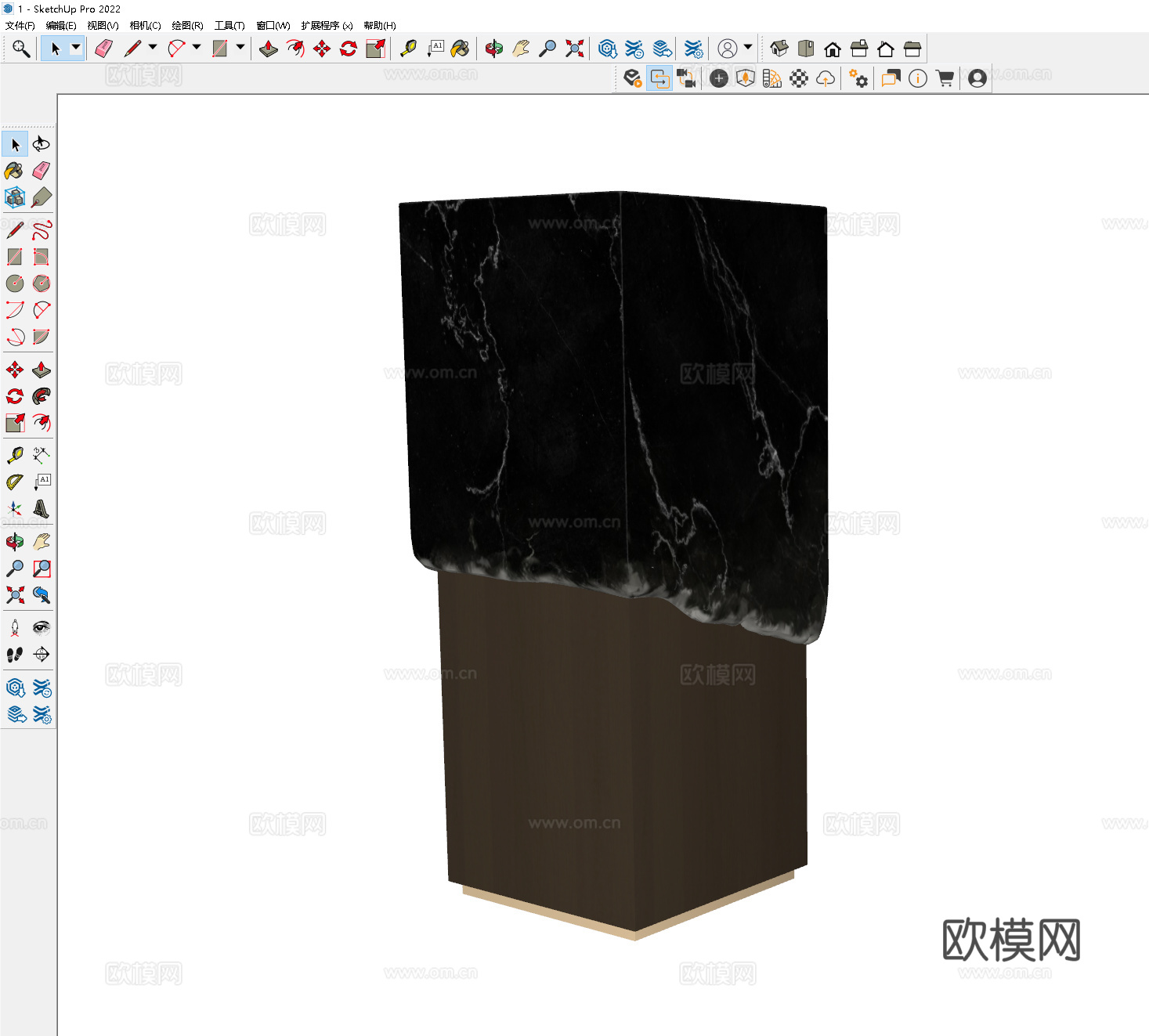 侘寂风雕塑摆件 石膏雕塑 复古雕塑摆件 民宿雕塑摆件 玄关雕su模型下载（渲染图2）