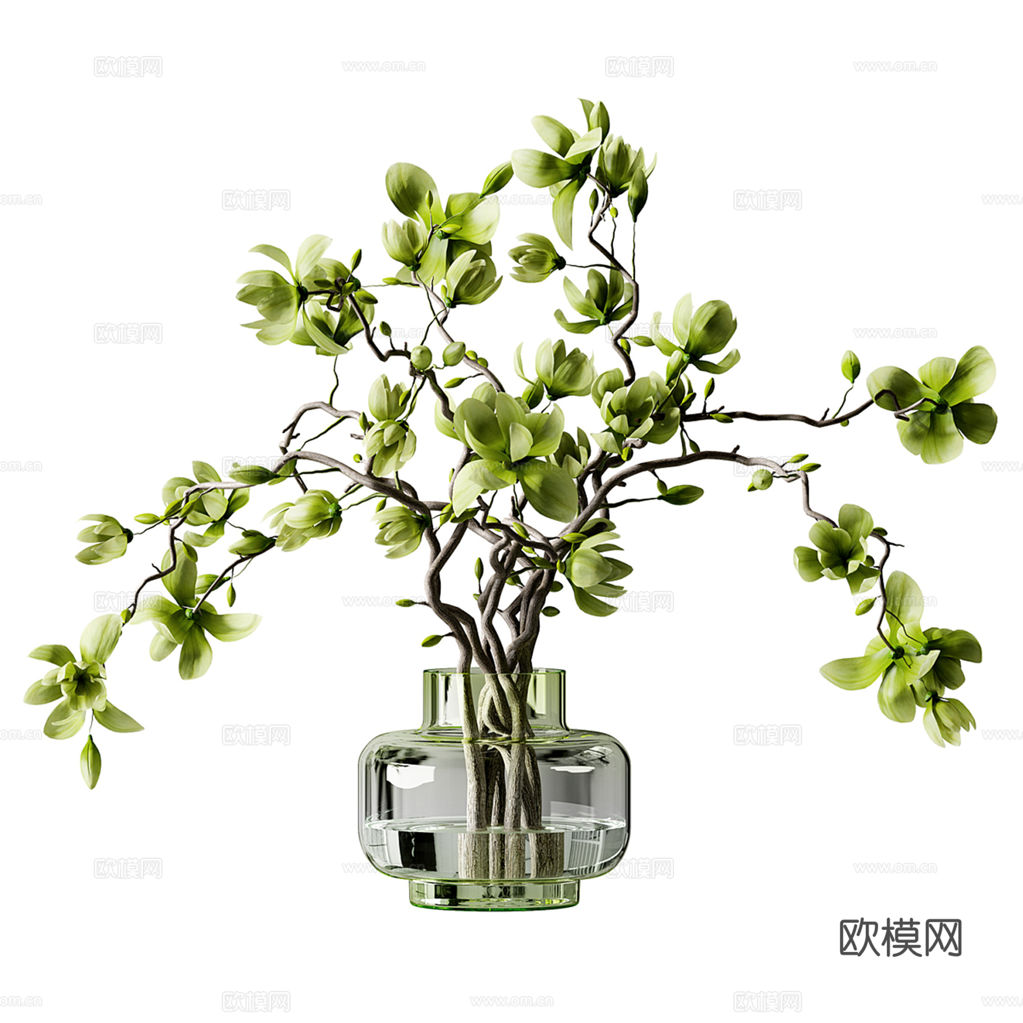 现代花瓶花艺3d模型