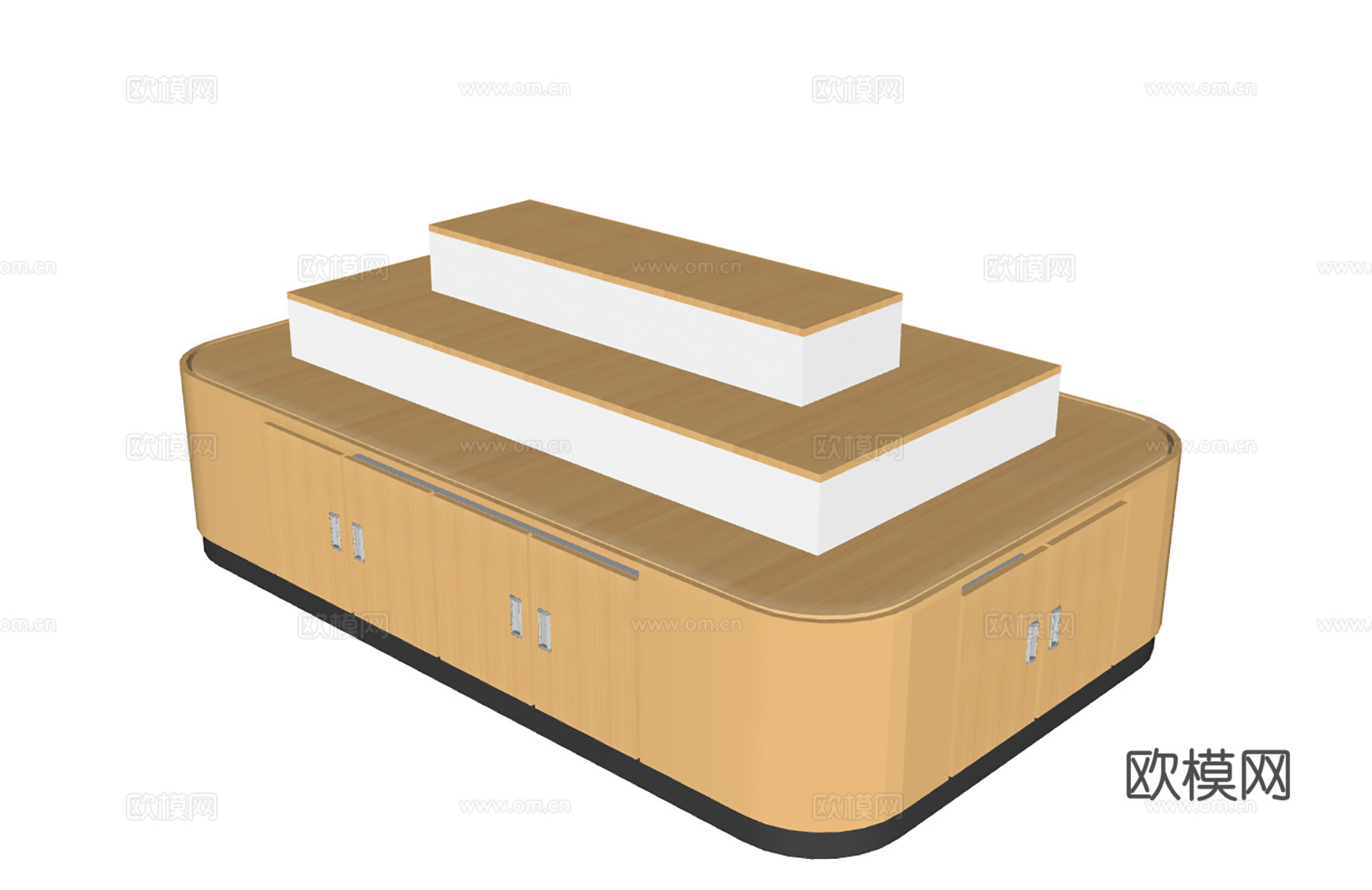 展柜货架 展示柜 堆头货架 促销堆头 展示架 陈列柜 堆头su模型下载（渲染图2）