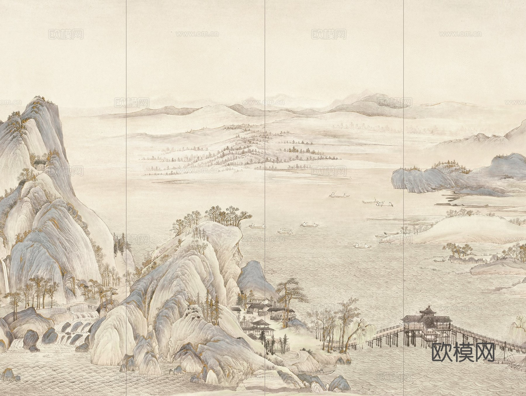 新中式山水风景装饰画