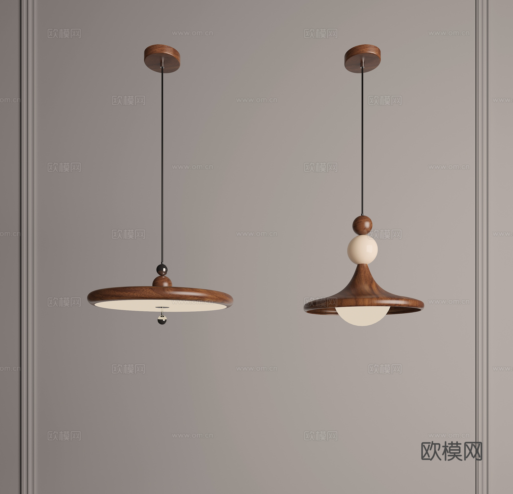 装饰吊灯 餐厅吊灯 复古吊灯 飞碟吊灯 中古吊灯 侘寂吊灯3d模型