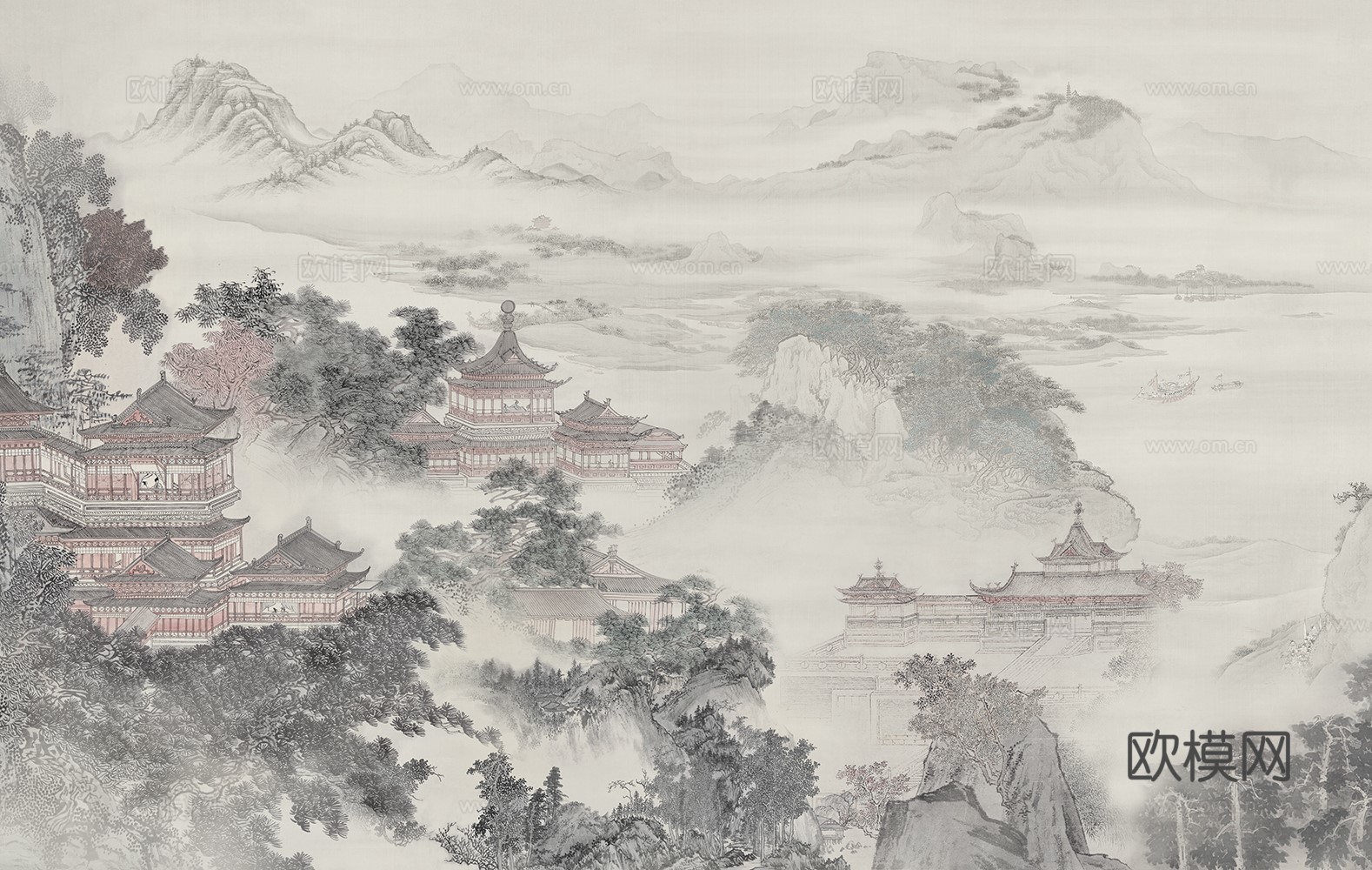新中式山水风景装饰画