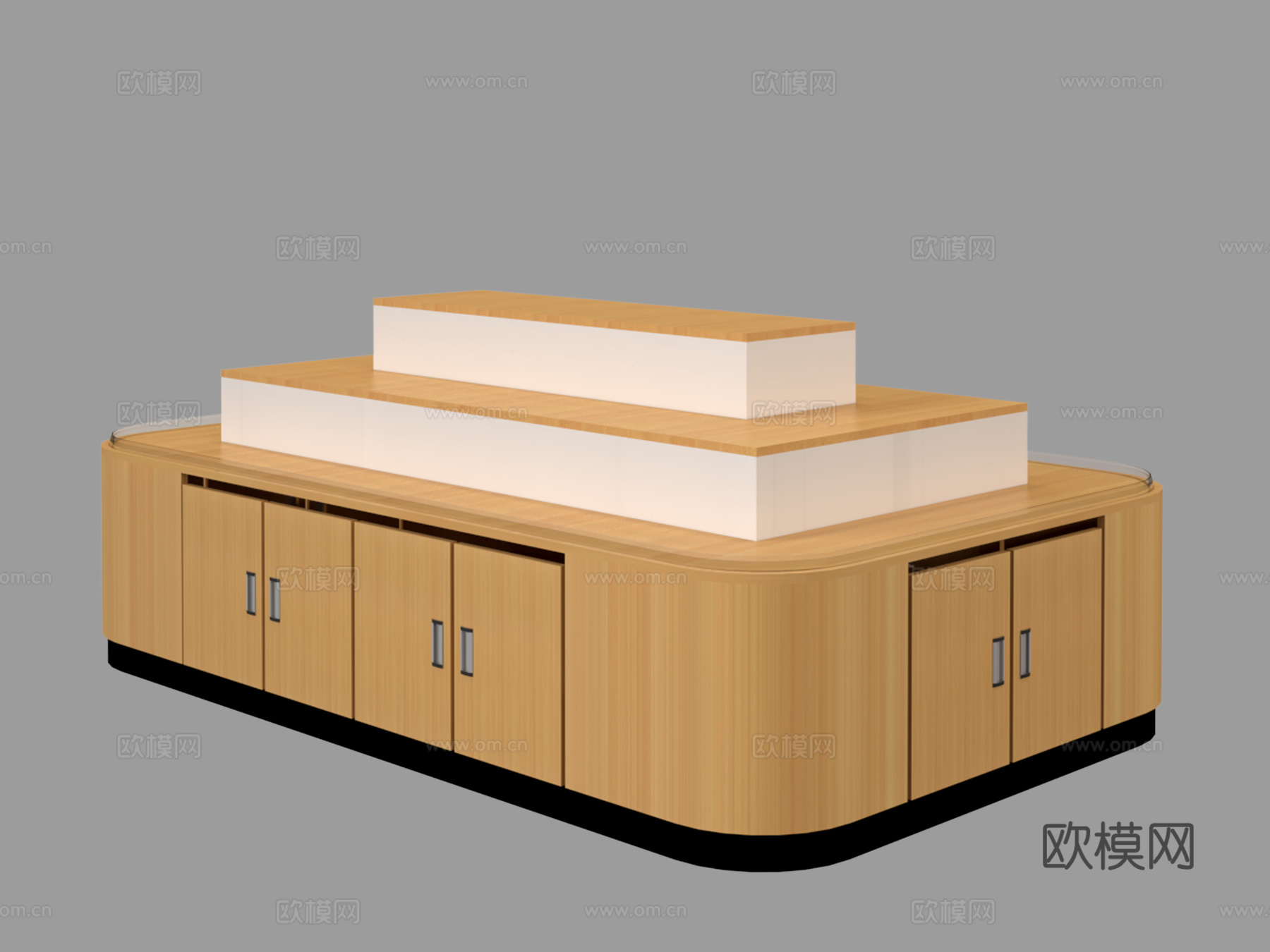 展柜货架 展示柜 堆头货架 促销堆头 展示架 陈列柜 堆头su模型下载（渲染图1）