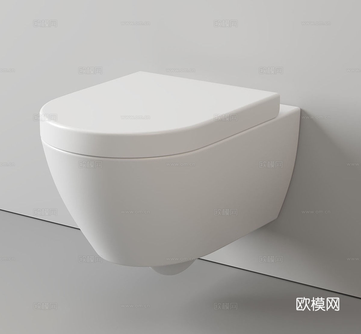 奶油风马桶 壁挂式马桶 坐便器 智能马桶 家用马桶 卫生间马3d模型