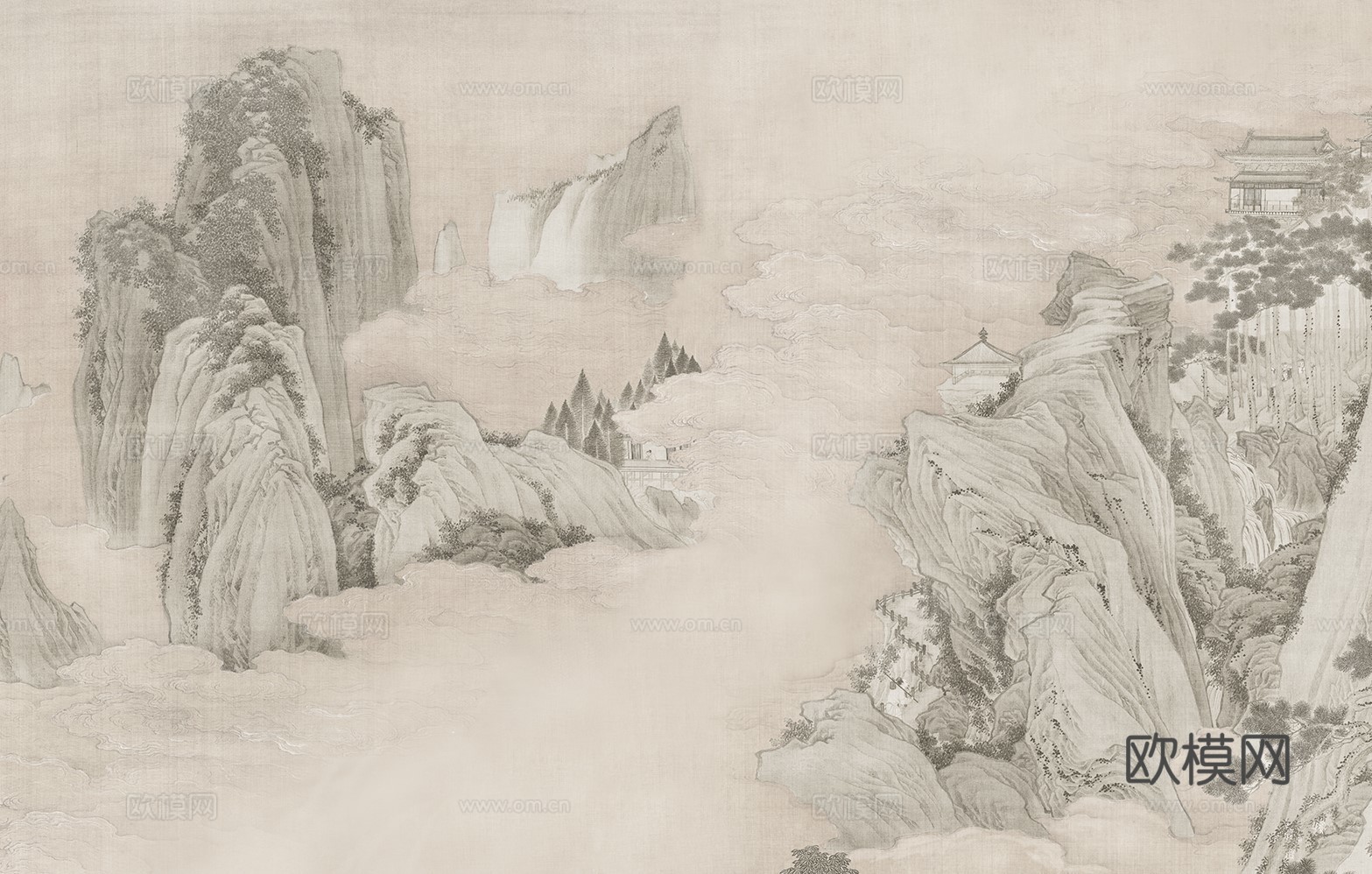 新中式山水风景装饰画