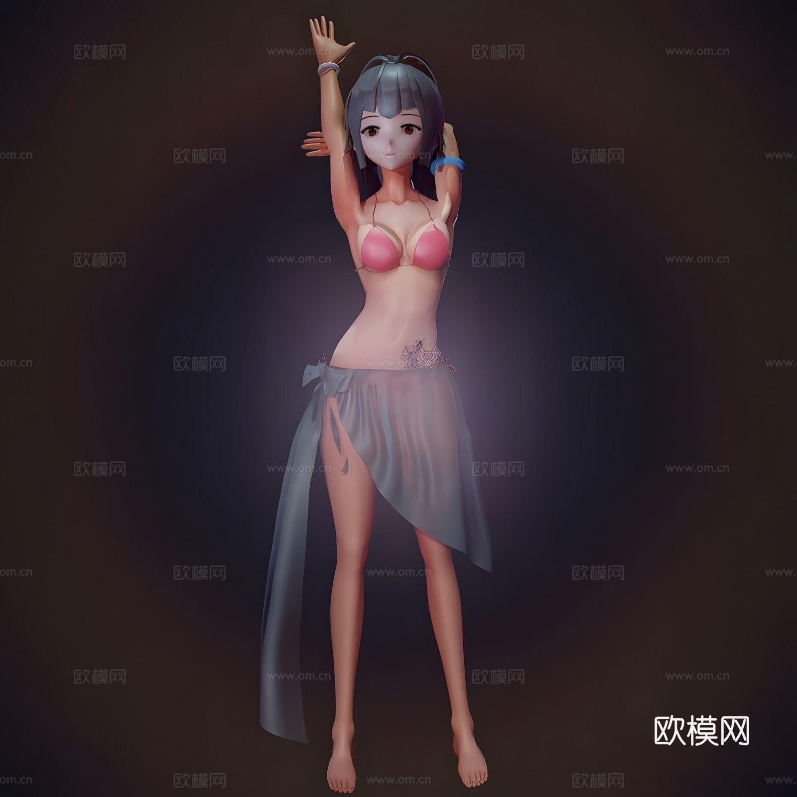 动漫女孩3d模型