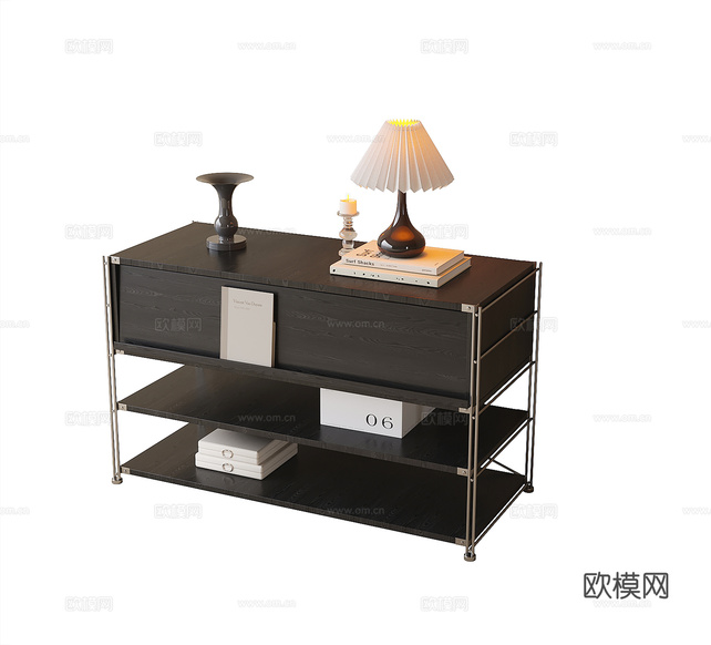 现代边柜3d模型下载