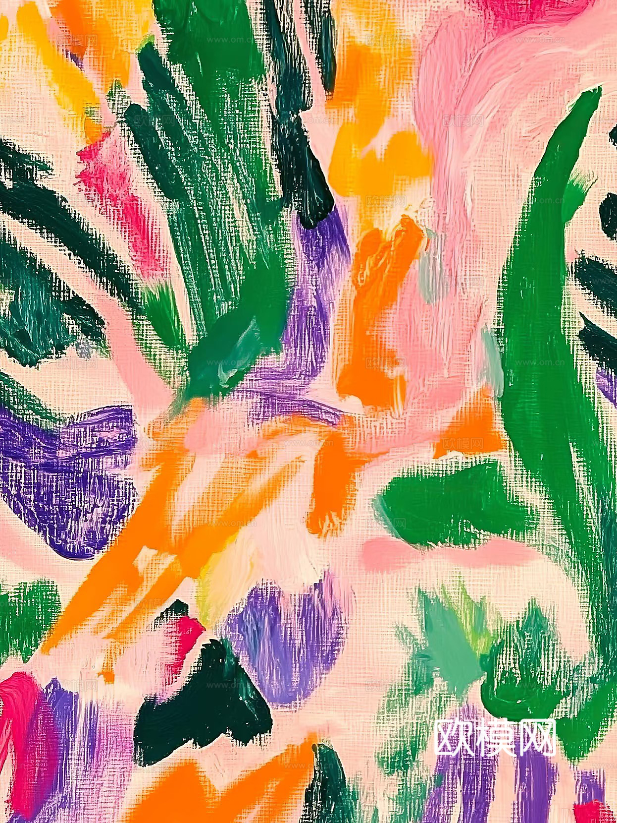 奶油彩色肌理装饰画