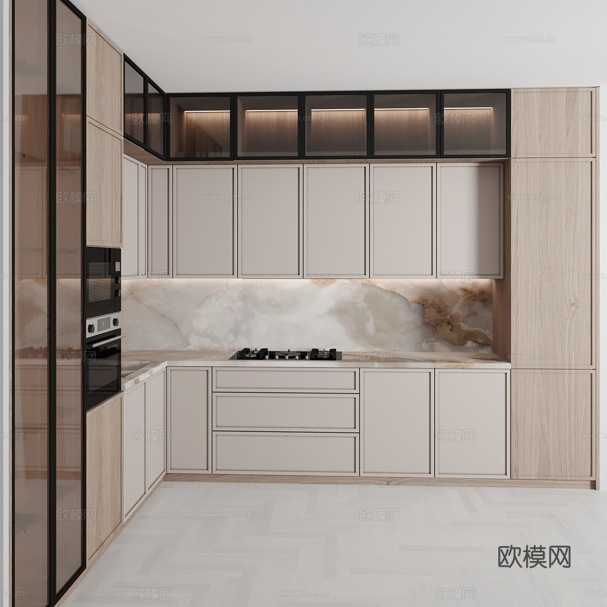 现代意式橱柜3d模型